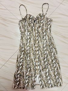 Sexy Snake Print Mini Dress – Size M