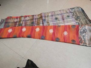 Elegant Orange Blend Saree