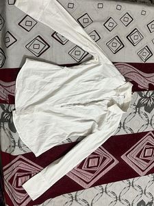 Crisp White Button-Down Shirt