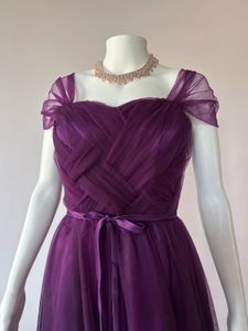 lovely violet tulle gown