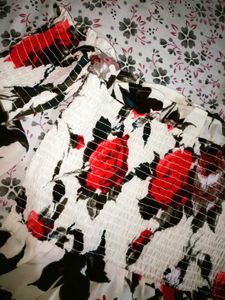 Floral Print Off Shoulder Top