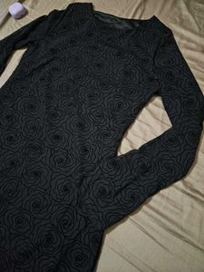 Rose Pattern Korean Dress