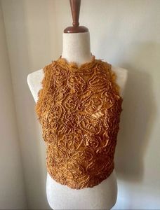 ZARA EMBROIDERED TOP FOR WOMEN