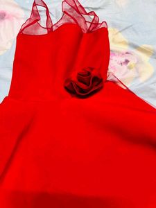 beautiful red frock
