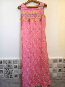 🎁Buy 2, Get 2 Free🎁Pink Printed Maxi Dress