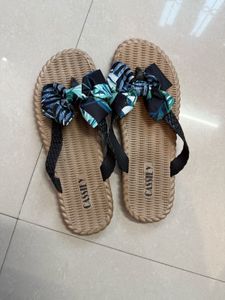 Cassiey Floral Bow Flip Flops