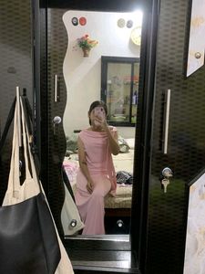 Elegant Pink Maxi Dress