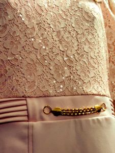 Blush Pink Lace Party Dress For Girls