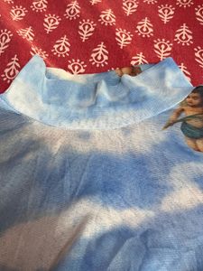 Angel Print Mesh Top