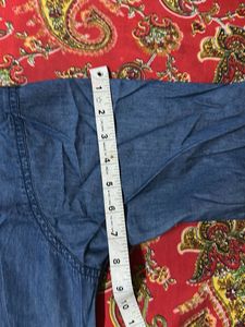 Denim Embroidered Kurta
