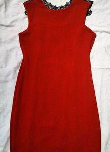 Red Black Lace Dress