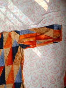 Beautiful Bright Multi Coloured Kurti, Size - Small To Medium