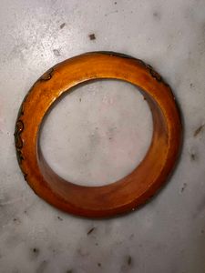 Carved Wooden Bangle Bracelet