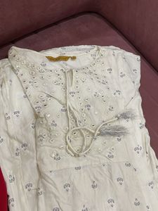 Off White a Line Kurta