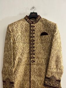 Manyavar Golden Sherwani ( Men)
