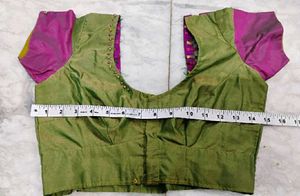 Beautiful Green Color Silk blouse
