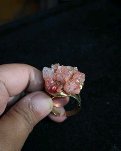 Beautiful Natural Crystal Stone Adjustable Ring