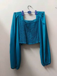 Crochet Puff Sleeve Top