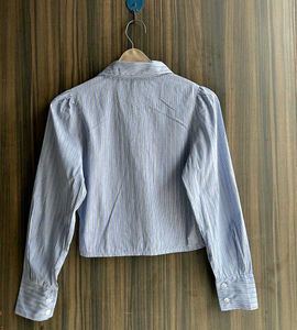 Striped Blue Crop Top