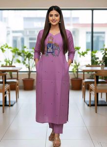 Elegant Purple Kurta Set