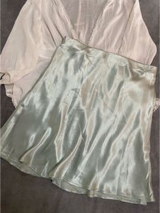 White Lace Top And Hnm Skirt Set
