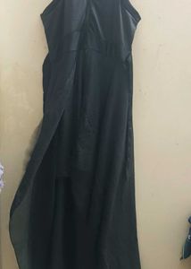 Elegant Black Hi-Lo Dress