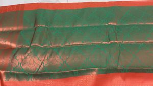 new copper silk saree with Blouse piece