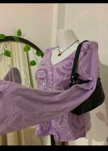 Purple Floral Top