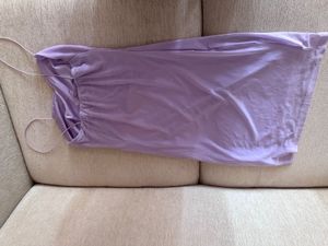 Lilac Dress With Sheer Patch On The Waistline