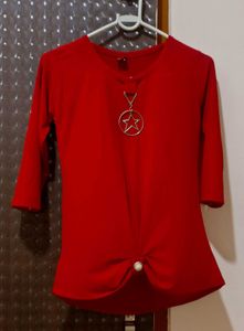 3/4th Sleeve Fitted Crop Top