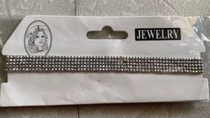 Sparkling Silver Rhinestone Choker Necklace