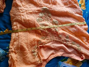Peach Embroidered Salwar Suit