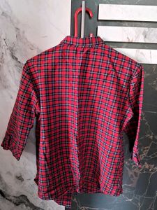 Red Plaid Button Down Shirt
