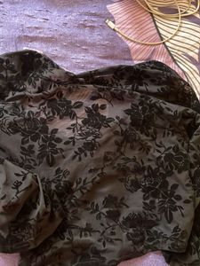 Elegant Black Floral Top