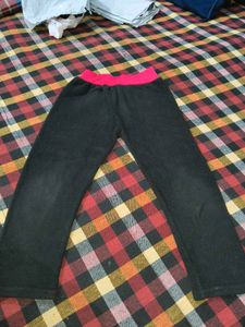 Navy Blue And Black Warm Leggings For Kids