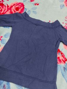 Blue Off-Shoulder Top