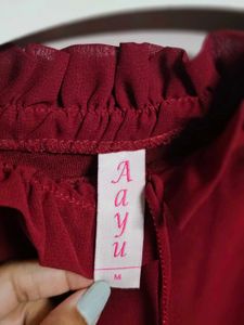 AAYU Mini Maroon Dress