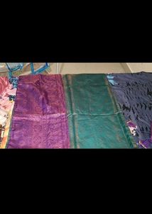Elegant silk  Purple & Green Saree