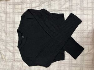 SHEIN Black Long Sleeve Top
