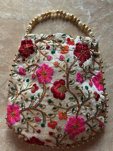 Floral Embroidered Potli Bag