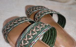 Ethnic Olive Color Flats