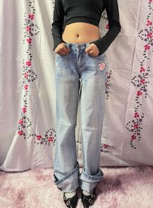 Combo Tweed Blazer Jacket &amp; Low Rise Jeans