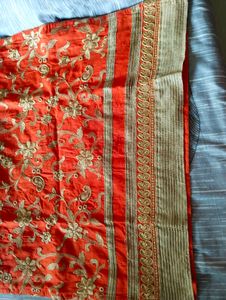 Orange Stitch Kurti
