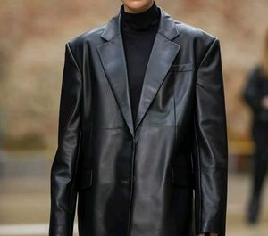 LEATHER BLAZER