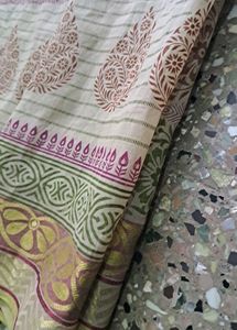 Pure Cotton Saree With Printed