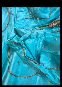 new Blue Embellished Lehenga