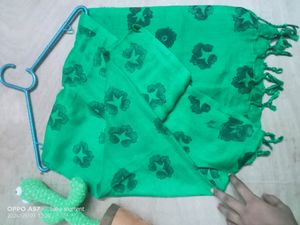 Soft Beautiful Green Long Scarf