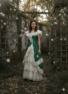 Elegant Emerald Green Gown
