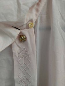 Vintage Peach Button-Up Shirt