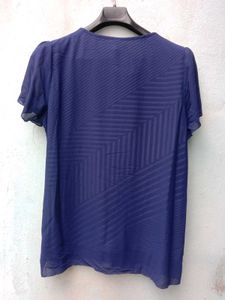 New With Tag Korean Stripped Navy Blue Pullover